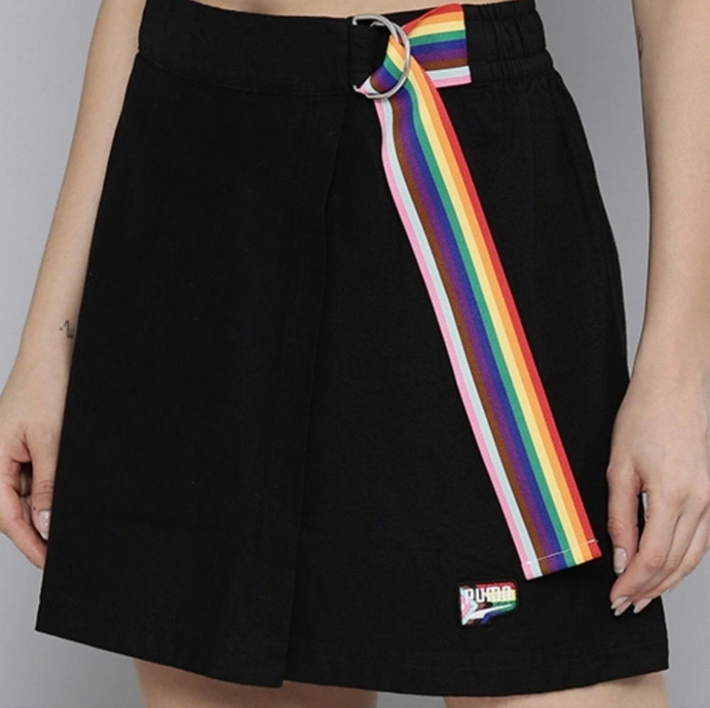 Puma Downtown Pride Womens Skirt Black Size Medium NWT